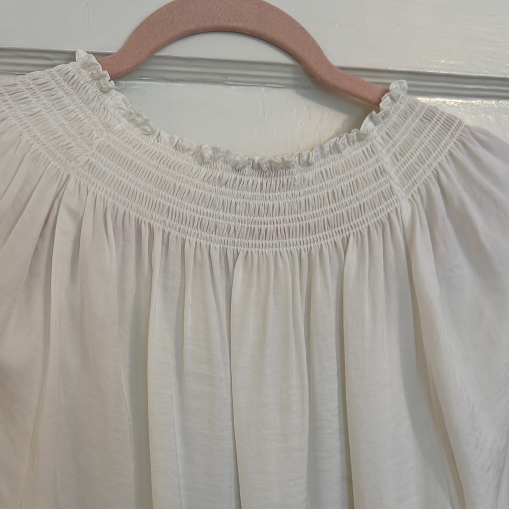 Maje - size 2 -Elegant Silk White Blouse - Picture 4 of 5